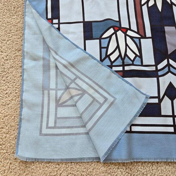 NEW Frank Lloyd Wright Water Lillies Scarf Silk/Viscose/Poly - Picture 10 of 11